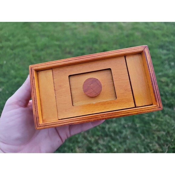 Egypt Wood Puzzle Box Pharaoh Birds Cobra Ankh Gods Hieroglyphs - Picture 2 of 9